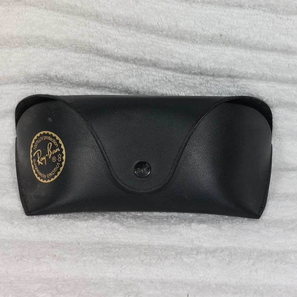 Authentic Ray-Ban Sunglass Eye Glasses Luxottica Soft Case Black Snap